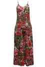 S-2Xl Summer New Plus Size Allover Leopard & Flower Batch Printing Stretch Sling Pockets Loose Stylish Casual Maxi Dress