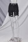 S-5Xl Plus Size Summer New Stylish 7 Colors Inelastic Cutout Button Zip-Up Pockets Slim Sexy Denim Shorts