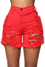 S-5Xl Plus Size Summer New Stylish 7 Colors Inelastic Cutout Button Zip-Up Pockets Slim Sexy Denim Shorts