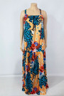 S-5Xl Summer New Batch Printing Micro-Elastic Sling Stylish Loose Maxi Dress Floral Dresses