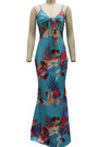 Six Colors Summer Plus Size New Stylish Hollow Out Lace-Up Sling Stretch Maxi Dress