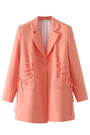 Spring New 3 Colors Solid Color Inelastic Long Sleeves Lace-Up Pocket High Quality Stylish Mini Suit Dress