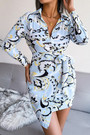 Spring New Stylish Batch Printing Inelastic Lace-Up Slim Irregular Sexy Mini Dress Spring New Stylish Batch Printing Inelastic Lace-Up Slim Irregular Sexy Mini Dress
