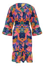 Spring New Stylish Batch Printing Inelastic Pleated Plus Size Casual Midi Dress(With Belt) Floral Dresses