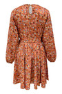 Spring New Stylish Batch Printing Inelastic Pleated Plus Size Loose Casual Mini Dress(With Belt)