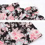 Spring New Stylish Inelastic Flower Batch Printing Long Sleeves With Belt Casual Midi Dress Dresses
