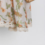 Spring New Stylish Inelastic Flower & Leaf Batch Printing Single-Breasted Lace Spliced Lantern Sleeve High Quality Elegant Mini Dress With White Mini Dress & Belt