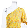 Spring & Summer New Floral Batch Printing Inelastic One Shoulder Shirring Ruffle Decor Zip-Up Slim Stylish Retro Mini Dress