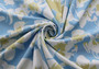 Spring & Summer New Floral Batch Printing Micro-Elastic V-Neck Long Sleeve Shirring Swing Stylish Holiday Bohemian Maxi Dress