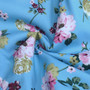 Spring & Summer New Floral Batch Printing Smocked Puff Sleeves Frill Trim Lace Up Zip-Up Bodycon Stylish Mini Dress Floral Dresses