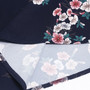 Spring & Summer New Floral Batch Printing Stretch Halter-Neck Hollow Shirring Self-Tie Zip-Up Slit Stylish Midi Dress