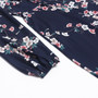 Spring & Summer New Floral Batch Printing Stretch Halter-Neck Hollow Shirring Self-Tie Zip-Up Slit Stylish Midi Dress