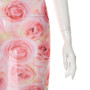 Summer Fashion Mesh Batch Printing Halter-Neck Lace-Up Heart Shape Connected Cutout Stretch Sexy Midi Dress