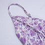 Summer New Floral Batch Printing Ajustable Sling V-Neck Zip-Up Micro-Elastic Mini Dress