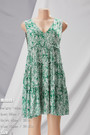 Summer New Floral Batch Printing Micro-Elastic V-Neck Backless Stylish Sexy Vacation Style Mini Dress