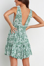 Summer New Floral Batch Printing Micro-Elastic V-Neck Backless Stylish Sexy Vacation Style Mini Dress