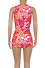 Summer New Flower Batch Printing Stretch Sexy Bodycon Mini Dress