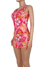 Summer New Flower Batch Printing Stretch Sexy Bodycon Mini Dress
