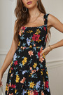 Summer New Holiday Style Floral Batch Printing Sling Backless Stretch Sexy Mini Dress