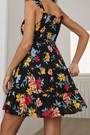 Summer New Holiday Style Floral Batch Printing Sling Backless Stretch Sexy Mini Dress