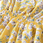 Summer New Plus Size Floral Batch Printing Inelastic Long Sleeves V-Neck Stylish Casual Midi Dress