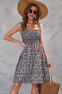Summer New Plus Size Floral Batch Printing Inelastic Sling Backless Casual Mini Dress