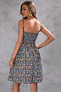 Summer New Plus Size Floral Batch Printing Inelastic Sling Backless Casual Mini Dress