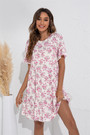 Summer New Plus Size Floral Printing Micro-Elastic Stylish Fresh Dress