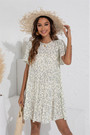 Summer New Plus Size Floral Printing Micro-Elastic Stylish Fresh Dress