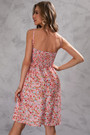 Summer New Plus Size Inelastic Floral Batch Printing Sling Backless Casual Mini Dress