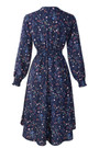 Summer New Plus Size Inelastic Floral Batch Printing V-Neck Long Sleeves Stylish Casual Midi Dress