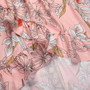 Summer New Plus Size Inelastic Lace Flower Batch Printing Deep V Neck Backless Lace-Up Irregular Sling Sexy Maxi Dress