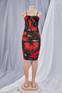Summer New Plus Size Two Colors Flower Batch Printing See Through Mesh Stretch Adjustable Straps Ruched Sexy Bodycon Midi Dress (Without Lining)
