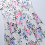 Summer New Sling Flower Batch Printing Zip-Up Pleated Slim Micro-Elastic Sexy Midi Dress