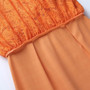 Summer New Stylish Backless V-Neck Puffed Sleeve Solid Lace Stretch Sexy Ruffled Maxi Dress With Belt (With Lining)