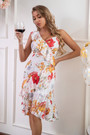 Summer New Stylish Batch Printing Good Quality Irregular Sling Zip-Up Chiffon Inelastic Casual Midi Dress