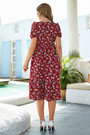 Summer New Stylish Batch Printing Inelastic V-Neck Waist-Tuning Lace-Up Casual Midi Dress Summer New Stylish Batch Printing Inelastic V-Neck Waist-Tuning Lace-Up Casual Midi Dress
