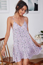 Summer New Stylish Batch Printing Sling Inelastic Backless Loose Good Quality Sexy Mini Dress