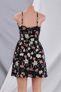 Summer New Stylish Batch Printing Sling Inelastic Backless Zip-Up Sexy Mini Dress