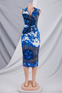 Summer New Stylish Batch Printing Stretch Slim Zip-Up With Belt Plus Size Sleeveless Casual Midi Dress