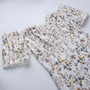 Summer New Stylish Floral Batch Printing High Split Off Shoulder Ruffle Lace-Up Slim Tweed Sexy Stretch Midi Dress