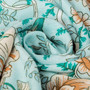 Summer New Stylish Floral Batch Printing V-Neck Short Sleeve Slit Stretch Casual Maxi Dress