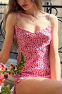 Summer New Stylish Floral Batch Printing Zip-Up Ruffled High Slit Stretch Sexy Midi Dress