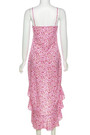 Summer New Stylish Floral Batch Printing Zip-Up Ruffled High Slit Stretch Sexy Midi Dress