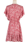 Summer New Stylish Inelastic Floral Batch Printing V-Neck Ruffle Casual Mini Dress