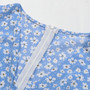 Summer New Stylish Inelastic Floral Batch Printing V-Neck Single-Breasted Back Zip-Up Split Casual Midi Dress