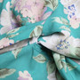 Summer New Stylish Inelastic Flower Batch Printing Short Sleeves V-Neck Zip-Up Casual Midi Dress