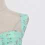 Summer New Stylish Micro Elastic Floral Batch Printing Sleeveless Single-Breasted Hollow Shirring Split Sling Zip-Up High Quality Sexy Midi Dress