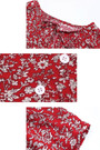 Summer New Stylish Micro Elastic Floral Batch Printing V-Neck Single-Breasted Split Casual Midi Dress