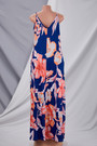 Summer New Stylish Multicolor Batch Printing Sleeveless Sling Stretch Pocket Plus Size Loose Casual Maxi Dress